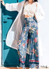 Boho Pants - Palazzo Pants in Blue Bird For Women